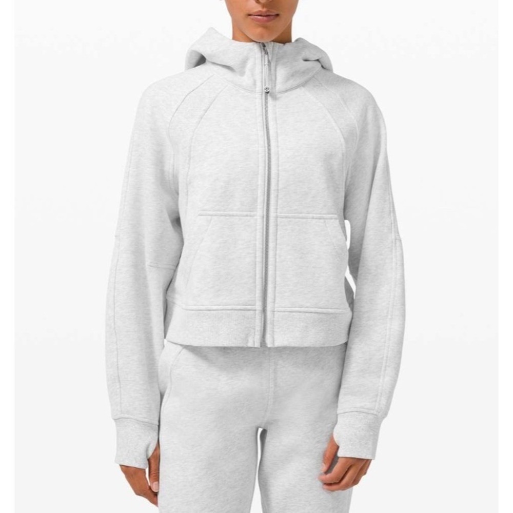 LULULEMON Scuba Oversized Full Zip Hoodie HEATHERED CORE ULTRA Light Gray XS/S